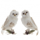 Фигурка декоративная "Сова", L10 W9 H15 см, 2в.