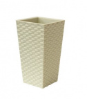 Кашпо РОТАНГ 260х260х457мм (белый ротанг)