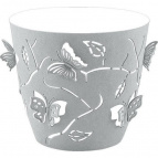 Горшок для цветов Plast Team Butterflies 2,5 л D175 мм круглый 176х176х164 мм серый шторм