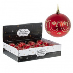 Украшение новогоднее "Шар" (Набор из 12-ти), D 8 см, L35 W27 H8,5 см Полимерный материал