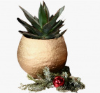 397327 Кашпо керам. Nugget gold d16 h13 см золото (ш/к 7811)