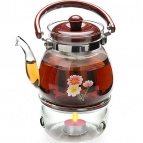 Чайник стекло 1,1л+ подогрев,сито МВ