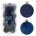 Украшение новогоднее "Шар", набор из 24 шт, D6 см Полимерный материал