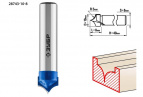 Фреза пазовая фасонная №4, D= 10мм, рабочая длина-8мм, радиус-5мм, хв.-8 мм, ЗУБР Профессионал