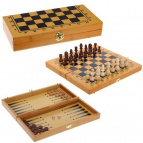 Набор настольных игр (шахматы, шашки, нарды) L30 W16 H5 см