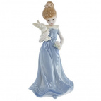 Фигурка декоративная "девочка с кроликом", L8 W7 H16 см