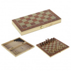 Настольная игра 3 в1 (шахматы, шашки, нарды), L30 W15,5 H3,5 см