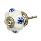 BLUMEN HAUS Ручка керамическая для мебели "Василёк", ручная роспись, цвет белый,  рисунок синий /246/6
Отгружается кратно коробке (6 шт.)