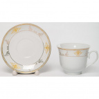 АВРОРА Сирма, набор чайный (2) чашка 220мл + блюдце, декор золото, подарочная упаковка PVC