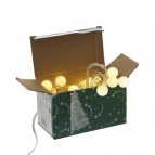 Электрогирлянда комнатная Шарик, L 4м, 20 теплых белых LED ламп 2W, шнур прозрачный 1м, IP20