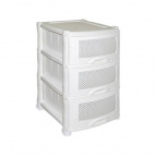 Комод 3-х секц. "Плетёнка" (белый)