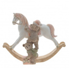 Фигурка декоративная "Мишки и лошадка", L19 W6,5 H16 см
