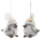 Фигурка декоративная подвесная "Птичка",   L5 W5,5 H6,5 см, 2в.