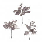 Новогоднее украшение "Цветок", H 20 см, 3 в. (без инд.упаковки)