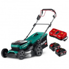 ЗУБР самоходная газонокосилка аккумуляторная бесщеточная 40 В (2x20В), 500 мм, 2 АКБ LMS (4 Ач) (ГКЛ-4050-42)
