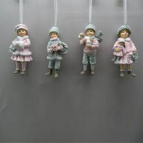 Изделие декоративное подвесное "Девочка/Мальчик",  H11,5 см, 4в