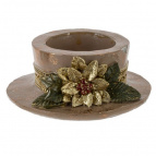 Подсвечник, L10 W10 H4 см