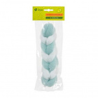 Мочалка-косичка, 50 г, 22х5х5см, soft, бело-голубая, для бани и сауны "Банные штучки"/ 30
