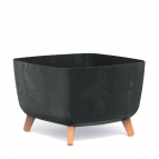 DGQL400E-S433 Кашпо на ножках GRACIA SQUARE BETON EFFECT 39*39, h27см антрацит (anthracite)