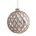Украшение новогоднее "Шар", L10 W10 H12 см   Стеклянный