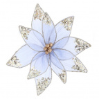 Цветок искусственный "Пуансеттия" (на клипсе), L23 W23 H10 см