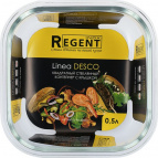 64-22500 Квадратный стеклянный контейнер с крышкой 500 мл Linea Desco