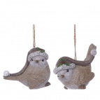 Фигурка декоративная подвесная "Птичка",  L7,5 W5 H9 см, 2в.