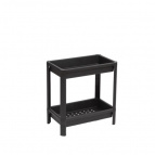 Этажерка VIKEA широкая 2-х ярусная (черная)