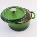 40625 Кастрюля чугун 2,3 л эмаль/покрытие зелёная MB (х4)