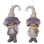 Фигурка декоративная подвесная "Дети",  L6 W5 H13 см, 2в.