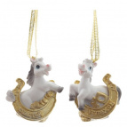 Фигурка декоративная подвесная "Лошадка", L5 W2 H5 см, 2в.