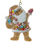 Изделие декоративное подвесное "Пряничный Дед Мороз",  H7,5 см