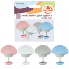 Фиксаторы для одеяла. Набор 4 шт. Размер 3х3х2,5 см, 4 цв. NEW