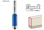 Фреза кромочная с нижним подшипником, D= 9,5мм, рабочая длина-25мм, хв.-8мм, d-9,5мм, ЗУБР Профессионал