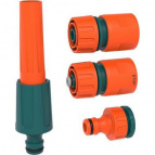 Набор для подкл. шланга 1/2 IN GREEN GARDEN коннектор,коннектор с аквастопом,адаптер,насадка PRACTIC