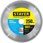 STAYER MULTI MATERIAL 250х32/30мм 100Т, диск пильный по алюминию, супер чистый рез