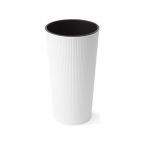 863 Кашпо LILIA jumper d-19 h-36,4см белый (white) с вкладышем (вкладыш 041617)