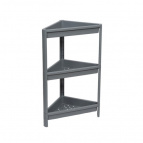 Этажерка VIKEA угловая 3-х ярусная (серый)