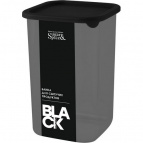 Банка для сыпучих продуктов Sugar&Spice Black квадратная 1,2л, с гибкой крышкой