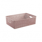 Корзинка "Вязь" 7,5л 350х 245х105мм (розовый нюд)