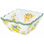 Салатник 16*16*8 см 1 л "Лимоны" квадрат глубокий, фарфор NEW BONE CHINA