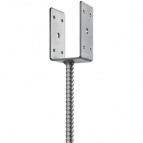 ЗУБР ОС-U 71 х 120 х 60 мм, U-образное основание столба (310286-070)