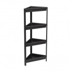 Этажерка VIKEA угловая 4-х ярусная (черная)